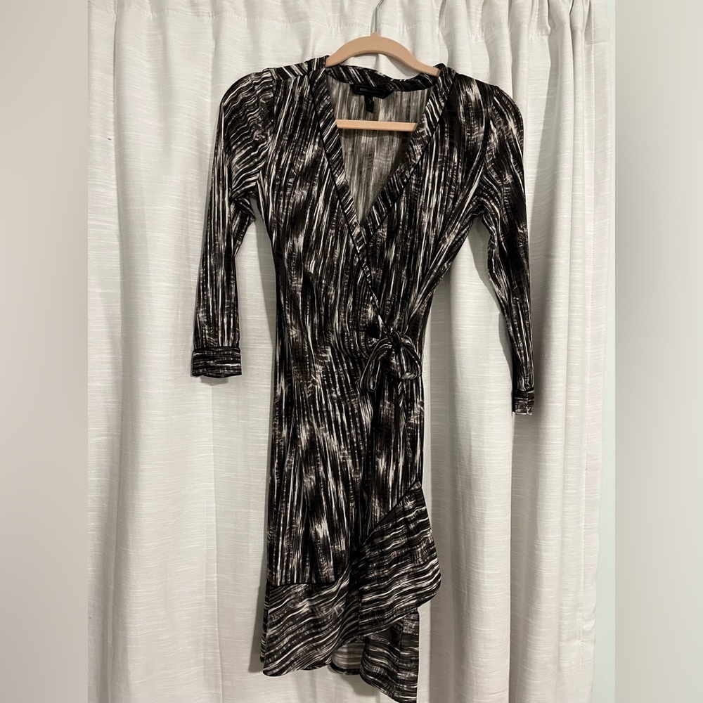 BCBG MaxAzria 3/4 Sleeve Wrap Dress